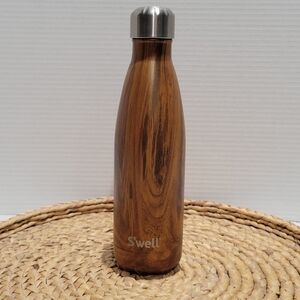 S'well, vacuum insulated stainless steel water bottle teakwood look 17 oz.